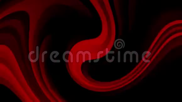 弯曲的红色和黑色移动条纹的4k抽象背景动画视频的预览图