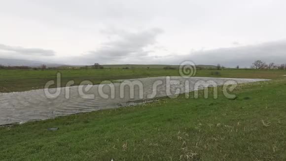 春季大雨后农业湿地俄罗斯视频的预览图