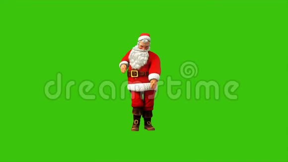 圣诞老人在绿色屏幕上跳舞视频的预览图