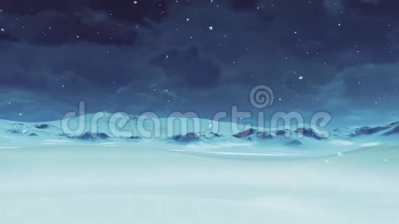 白雪皑皑的沙漠冬天的风景视频的预览图