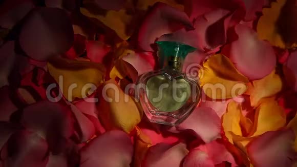 花瓣玫瑰玻璃香水工作室视频的预览图