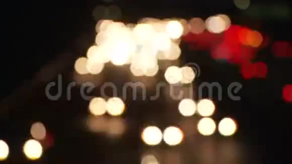 时间流逝洛杉矶城市交通模糊灯光剪辑3视频的预览图