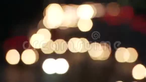 时间流逝洛杉矶城市交通模糊灯光剪辑1视频的预览图