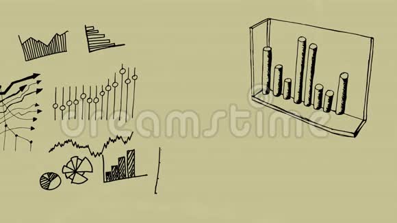 商业数据分析数字综合草图视频的预览图