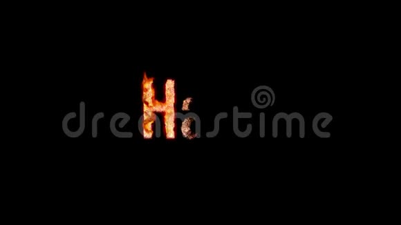 燃烧的文字仇恨动画火灾和烟雾包括阿尔法通道视频的预览图