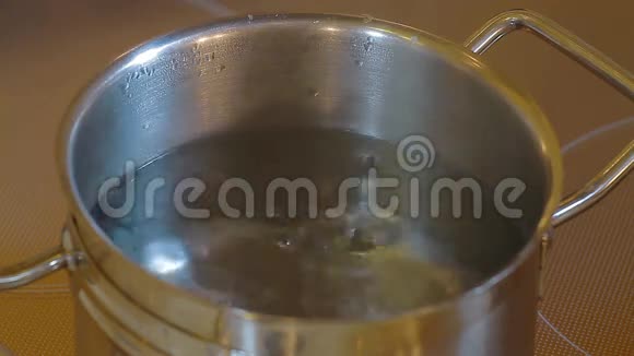 沸腾的水在锅泡过视频的预览图