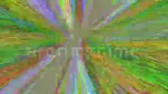 五颜六色的霓虹灯网络朋克迷幻闪闪发光的背景视频的预览图