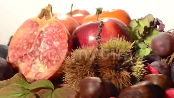 秋天的食物在旋转视频的预览图