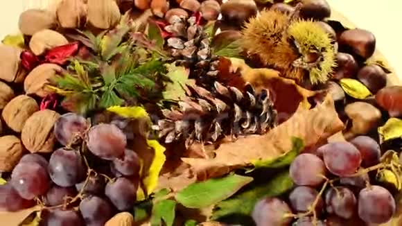 秋天的食物在旋转视频的预览图