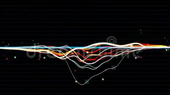 音频波形动画频谱均衡器3D渲染动画曲线为您的视频演示视频的预览图