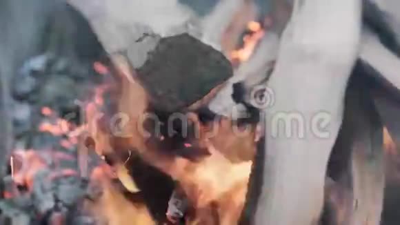 布拉齐耶大火的特写镜头视频的预览图