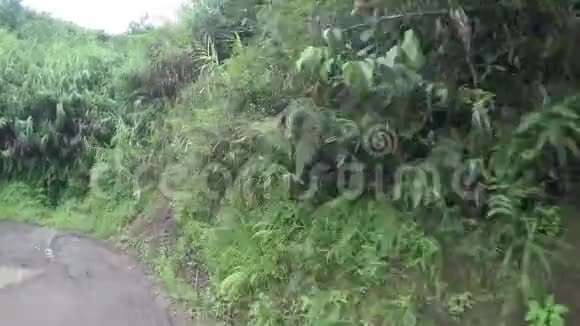 在科迪勒拉的悬崖峭壁上岩石山狭窄曲折崎岖蜿蜒的道路视频的预览图