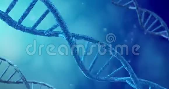 体外旋转DNA合成和复制分子过程CRISPR生物技术和生物工程的概念视频的预览图