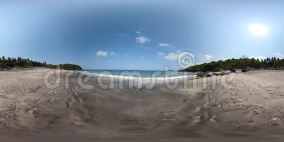 热带度假胜地的沙滩vr360视频的预览图