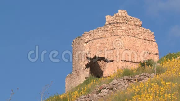 古代堡垒的废墟视频的预览图