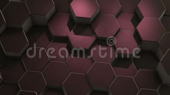 紫罗兰六角形网格的循环运动视频的预览图