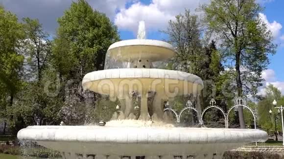 俄罗斯莫斯科高尔基公园的古泉视频的预览图
