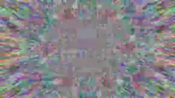五颜六色的计算机错误效果光线泄漏闪闪发光的背景超现实效应视频的预览图