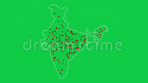 CoronaCovid19病毒在印度传播的视觉表现视频的预览图
