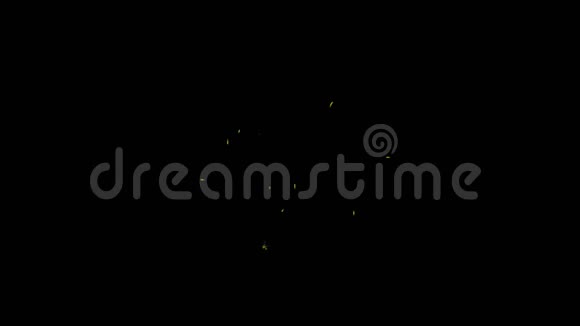 游戏区文字在黑色背景上火花粒子视频的预览图
