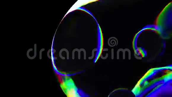 暗空间透明多色玻璃泡视频的预览图