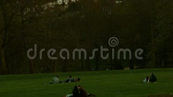 从草地向伦敦城倾斜视频的预览图