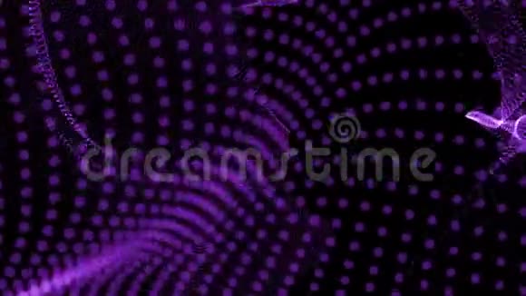 带有发光环背景的VJ紫形粒子俱乐部系统视频的预览图