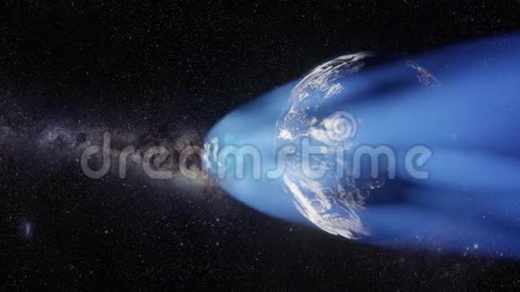 彗星飞向地球照相机穿过它的尾巴视频的预览图