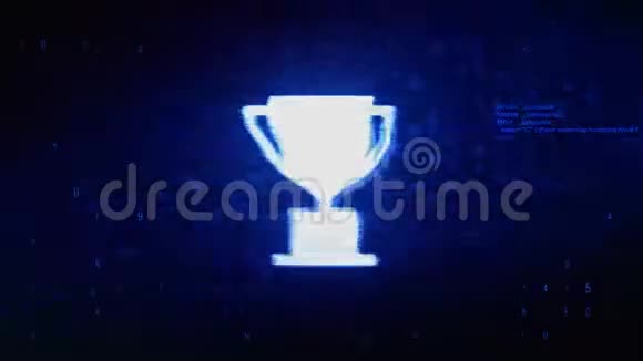 奖杯赢杯符号数字像素噪声误差动画视频的预览图