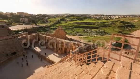 杰拉什约旦废墟时光流逝视频的预览图