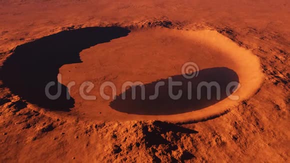 形成火星的行星用于外星殖民星球概念的科幻殖民地视频的预览图