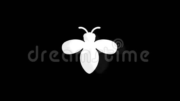虫昆虫大自然黄蜂图标复古抽搐坏信号动画视频的预览图
