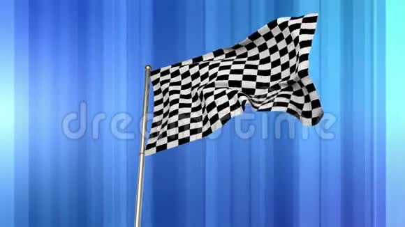蓝色背景的赛车标志视频的预览图