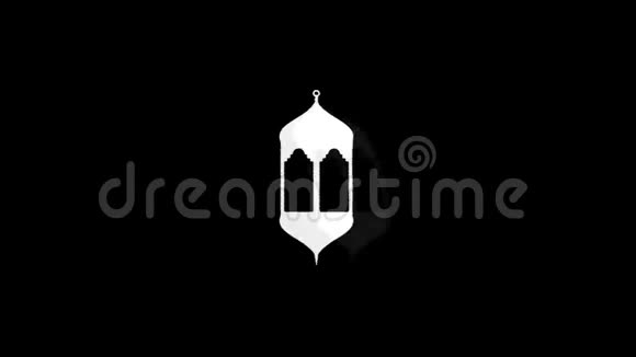 伊斯兰伊斯兰宗教纪念碑纪念碑图标老式扭曲坏信号动画视频的预览图