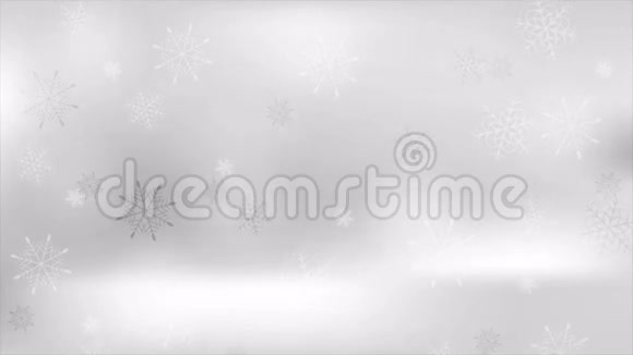 灰冷的冬天雪花的圣诞夹视频的预览图