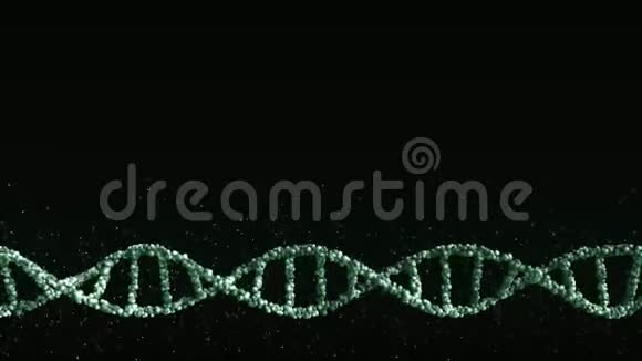 绿色DNA分子模型空白处为文字或图形可循环运动背景视频的预览图