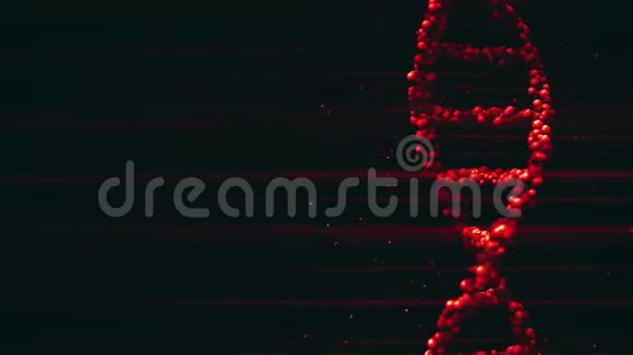 红色DNA分子模型空白处为文字或图形可循环运动背景视频的预览图