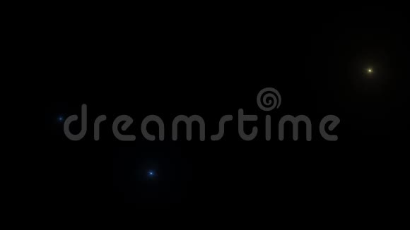 在黑色背景高清上闪烁着五颜六色明亮的星星视频的预览图