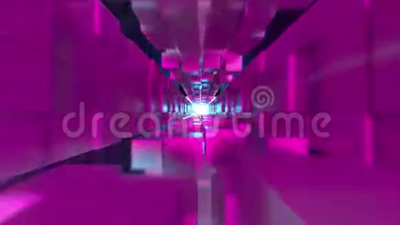 立体背景光线路径粉色和蓝色塑料背景的动画抽象图像视频的预览图