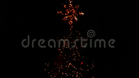 圣诞树上星星的光照视频的预览图