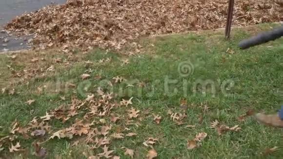 用院子打扫秋叶视频的预览图