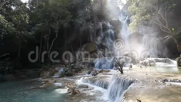 老挝奇妙的塔德匡思瀑布视频的预览图