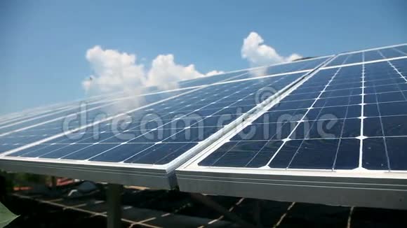 太阳能发电站与向日葵正面视频的预览图