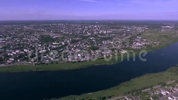 多加维尔小镇的空中景色视频的预览图