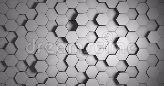 白色六角形地板循环背景视频的预览图