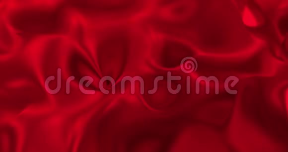 红色金属波液体背景魅力缎面熔岩纹理三维渲染循环4k视频的预览图