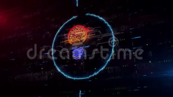 灯泡符号全息图在电圈视频的预览图