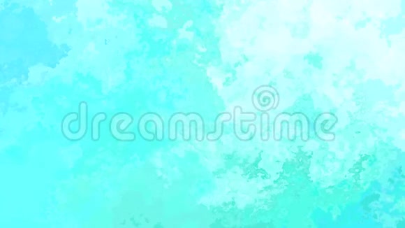 动画彩色彩色彩色背景无缝循环视频水彩画效果婴儿蓝色薄荷绿色绿松石颜色视频的预览图