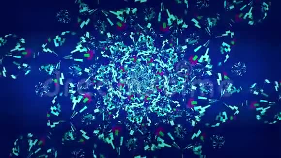 迪斯科舞蹈和电子音乐背景神秘的宇宙曼陀罗视频的预览图