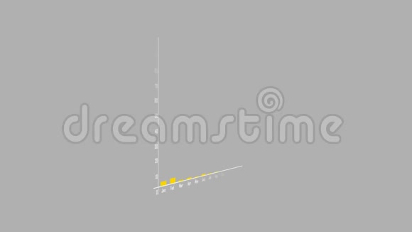 一个惊人的三维渲染条形图与黄色和西莱斯特线转移到白色的上下波动之间视频的预览图
